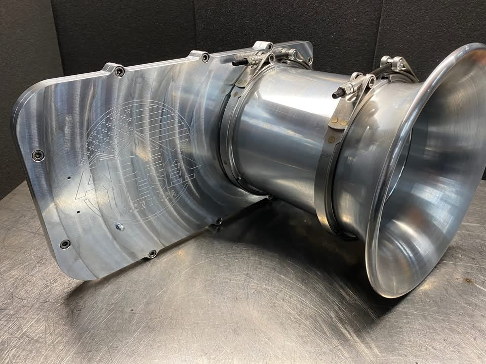 Apex Diesel 7" Billet Air Shutoff  With Machined in Compressor Guard with 10" Velocity Stack
