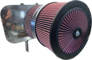 Apex Diesel 5.5in VBand Billet Air ShutOff Kit 11inx6in Air Filter with Machined in Compressor Guard