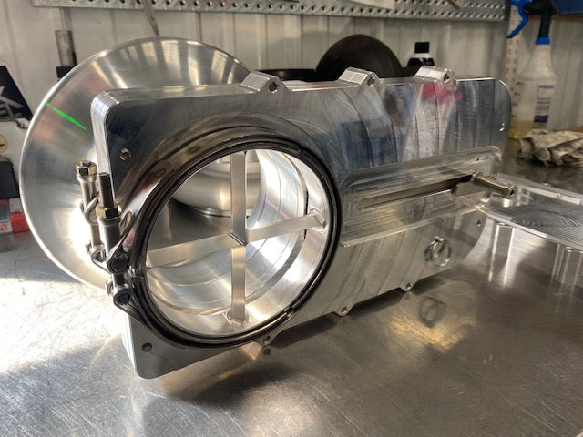 Apex Diesel Billet Air shut off Machined in Compressor Guard with 9" Velocity Stack