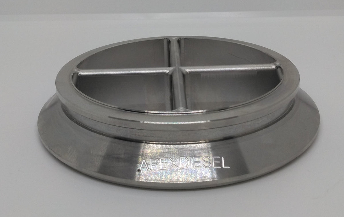 Apex Diesel Billet Stainless Steel Turbine Wheel Cross Guard adapter flange 5.160in to 6in Adapter PN-5160-AF-6