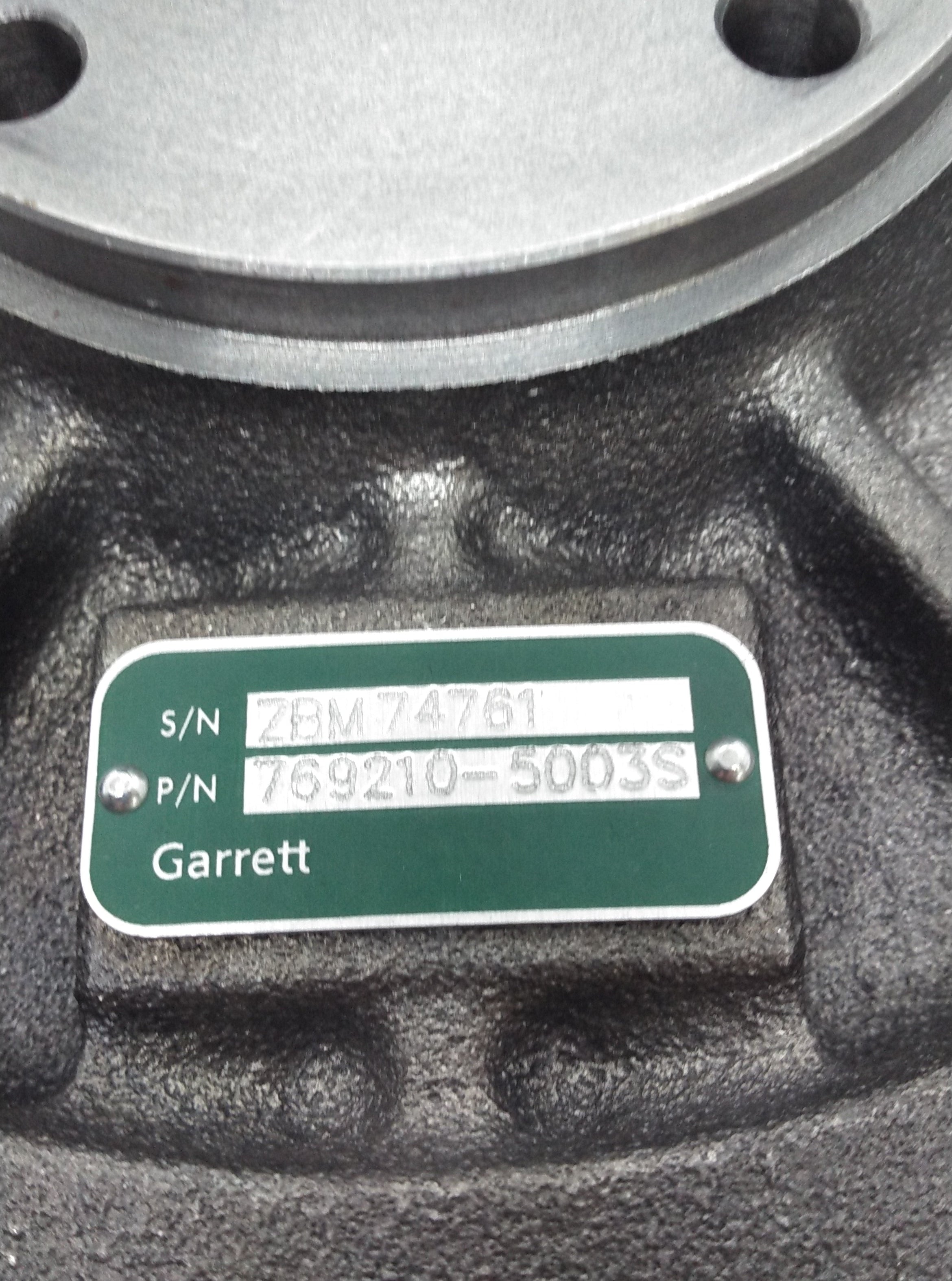 Garrett GT55 Cast Iron Backing Plate.
