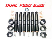 Dodge Cummins 94-98 5.9L 12 Valve 5x25 DUAL FEED Injector Set Dynomite Diesel