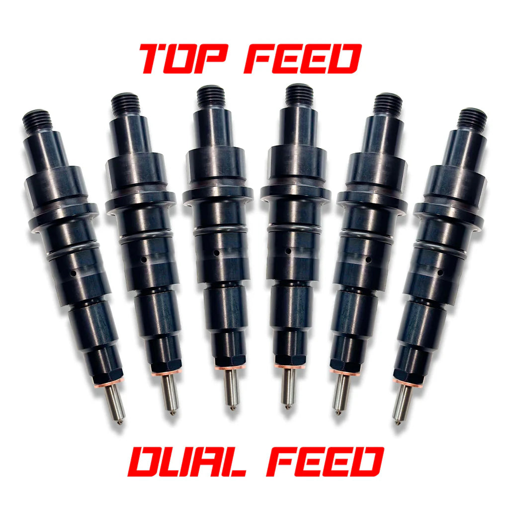 Cummins 24v Custom TOP FEED / DUAL FEED Injector Set Dynomite Diesel